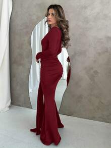 Jemour Váy dài Marl mới về mùa thu/đông - Màu Tím - Xem 6