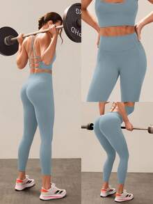 GLOWMODE 24" Peakbum Powersculpt™-Air Sculpt Flex Sweat-Wicking Cool Feel V-Waist Butt-Lifting Leggings High Impact Workout Running Training Fall Winter