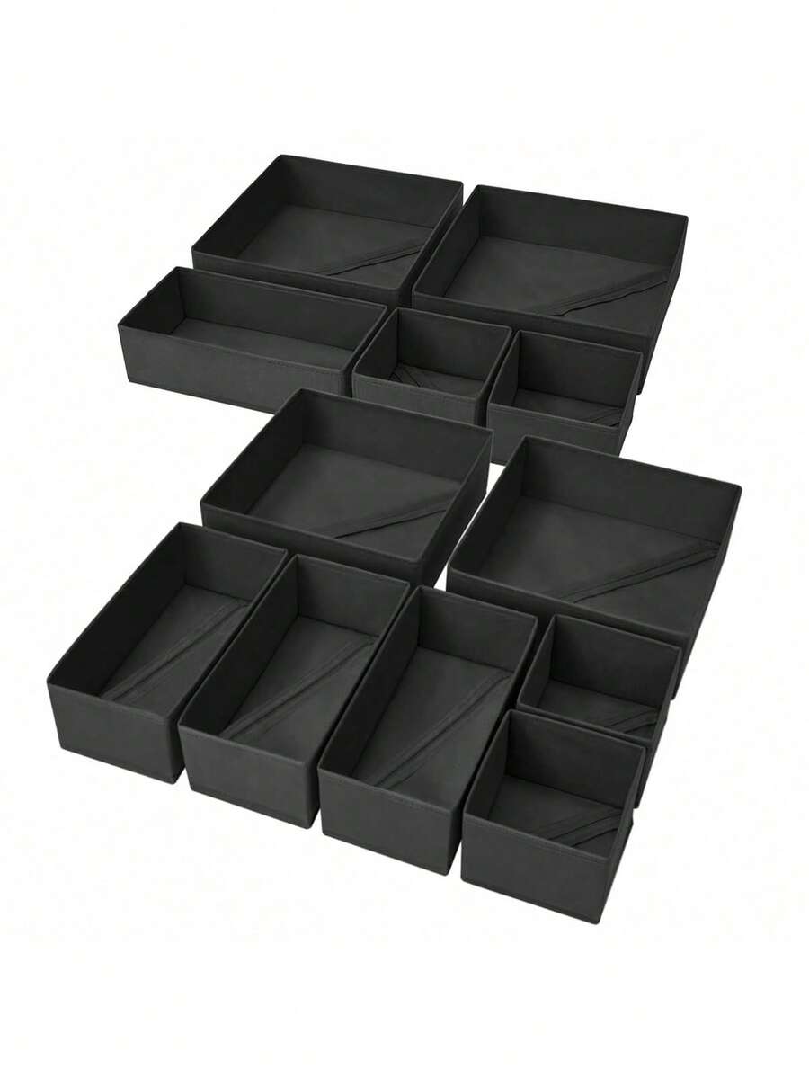 1/3/6/9/12 Packungen faltbare Stoffaufbewahrungsboxen, Kleiderschrank-Organizer, Stoffkörbe und -behälter, Einteilungen für Kleidung, Unterwäsche, BHs, Socken, Wäsche