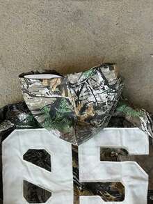 SHEIN 男士树枝印花长袖拉链领休闲连帽衫 - 彩色 - 查看 5