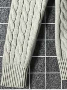 Men Knit Tops - Light Grey - View 5