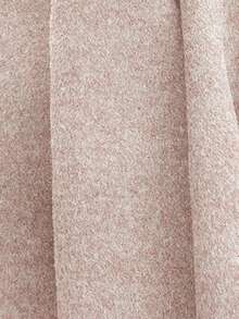 Franclia 时尚法式优雅短款棕色圆领长袖女式外套，秋冬款