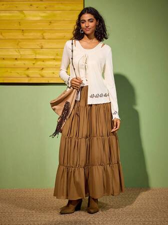 Felipe Marques 2 Stücke Damen Blumen Muster Langarm Strickjacke und Träger Top Set, Lässig für Urlaub, Party, Herbst/Winter