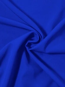 EMERY ROSE Casual Plain Color Blue Long Sleeve Shirt Fall Cloth For Women - Royal Blue - View 4