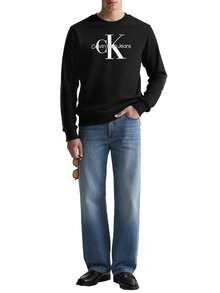 Calvin Klein Monogram Men's Sweatshirt Black - Black - View 3