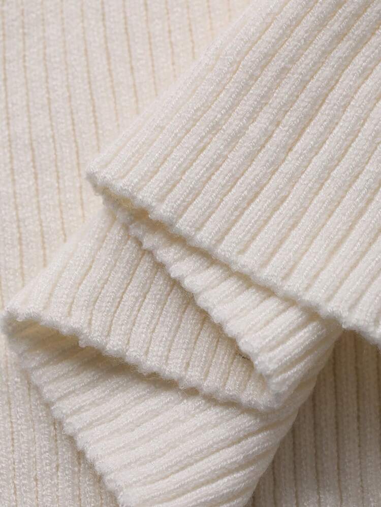 Young Girls Round Neck Bow Knit Sweater, Korean Style Fresh And Cute