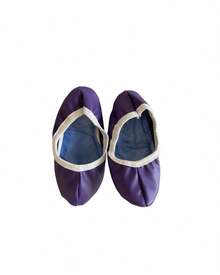 Zapatos de mujer con punta redonda, diseño suave y elástico, estilo ballet, adecuados para práctica de danza, interiores, calzado de entrenamiento. - Morado - Ver 1