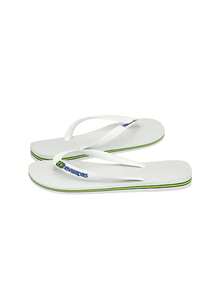 Havaianas Brazil Logo Women's Flip Flops White 4110850-0001 - White - View 2