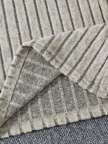 SHEIN 男童休闲舒适针织高领长袖上衣 - 杏色 - 查看 6