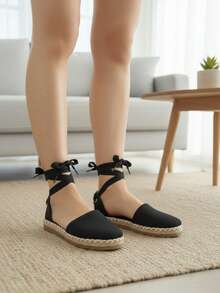 Women Flat Sandals - Black - View 3