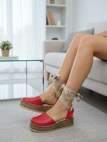 Women Platforms & Wedge Sandals - Red - View 1