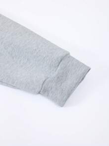 INAWLY Women's Casual Bow & Heart Embroidery Sweatshirt, Autumn/Winter - Grey - View 5