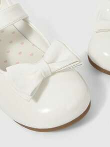 ROMWE Kawaii Giày lười nữ thiết kế khóa cài nơ trang trí thường ngày - trắng - Xem 5