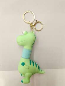 1 قطعة لعبة ديناصور بلاش قابلة للسحب بألوان عشوائية، سلسلة مفاتيح سيارة إبداعية، قلادة حقيبة ظهر للطلاب، هدية للأزواج - متعدد الألوان - مشاهدة 2