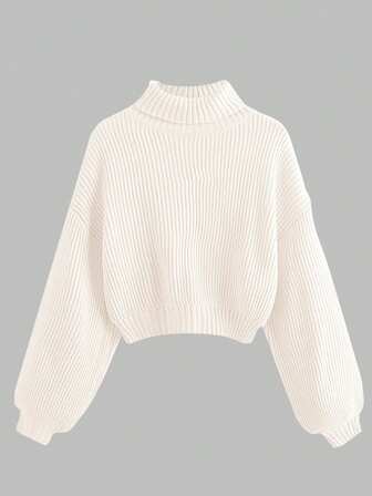 Maglione a collo alto oversize, versatile per l'autunno/inverno