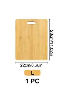 1块手工竹制砧板，多功能双面手柄切菜板，水果板，便携式露营蔬菜板，厨房用品