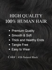9AM Hair Seamless Hair Extensions Body Wave Classical Seamless PU Straight Clip In Hair Extensions Remy Human Hair 8 Pcs Per Set With 18 Clips Double Weft Clip In Human Hair Extensions PU Hair Extensions Invisible Hole PU Hair Weft Sport Vacation Travel Festival Prom Outdoor Cosplay Campus - S1B - View 2