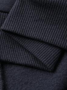 DAZY Tween Girls Crew Neck Thermal Lined Letter Print Sweatshirt, Fall - Navy Blue - View 8