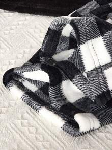 2件套青少年男童休闲格子图案长袖上衣和裤子家居服套装