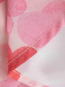 GlowEve CURVE Plus Size Women Summer Heart Pattern Long-Sleeve Shirt,Blush Pink,Autumn,Casual,Formal,Wedding Ninang Commute Valentine's Day Birthday Daily Tops Fall - Pink - View 7