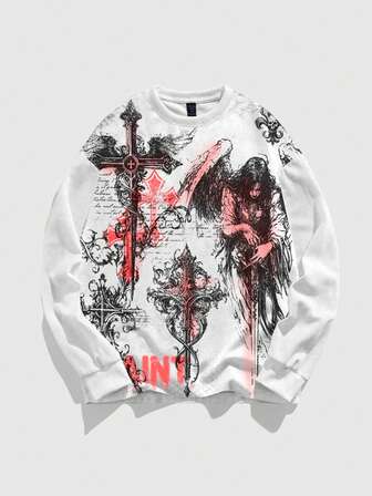 T-shirt girocollo casual stampata unisex