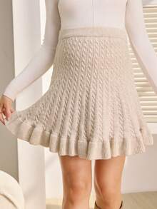 SHEIN Maternity Sweater, Loose Fit, Pleated Ruffle Trim Adjustable Button Design, Casual Elegant For Daily Wear And Dates, Maternity Sweater Dress