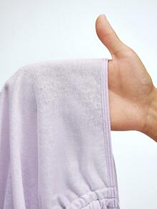 Eassivo Eassivo 女士系带长袖运动T恤 - 紫色 - 查看 7