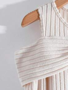 GlowEve Women's Elegant Solid Color Off-Shoulder Bodysuit, Suitable For Spring And Autumn - Apricot - View 3