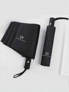 1 chiếc ô tự động - Đóng/Mở bằng một nút bấm, Chống thấm nước cao, Chống tia UV UPF50+ (Lớp phủ màu đen). Tán dù bằng vải Polyester 190T, Khung sắt 8 thanh, Phong cách tối giản. Gấp ngược, Tiện lợi khi đi du lịch, Thích hợp cho ngày nắng/mưa, Sử dụng ngoài trời, Đám cưới & Làm quà tặng. Sử dụng một lần/hai lần (Màu sắc/Họa tiết tay áo ngẫu nhiên). Không dùng cho thời tiết giông bão. - Nhiều màu - Xem 19