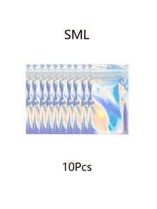 Self Sealing OPP Bags Pouches Laser Iridescent Zip Lock Bag Repeatable Packaging Jewelry Retail Bag Pouches Bags Gift Wrapping Bags,Christmas - Multicolor - View 17