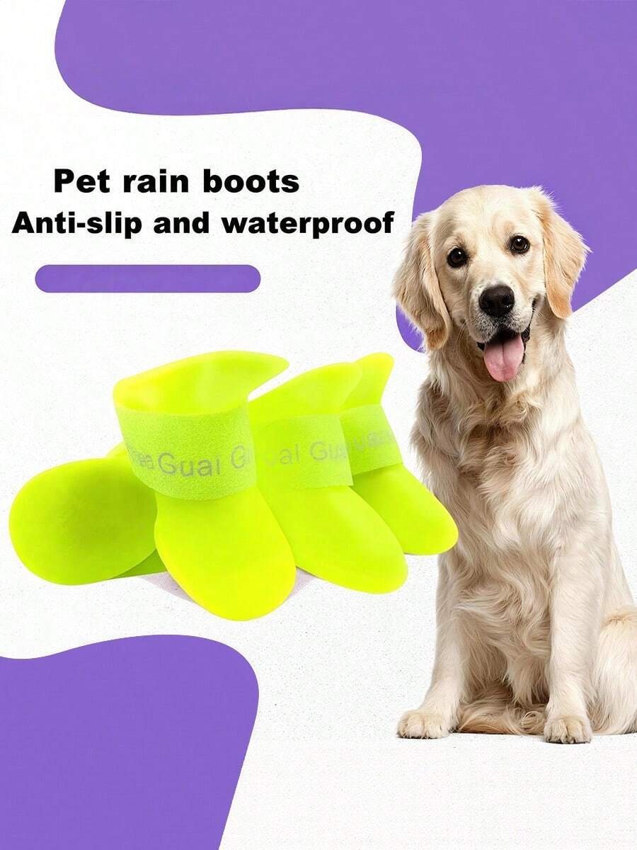 PETSIN Được làm bằng silicon, chống thấm nước, chống trượt, bền, mềm mại, linh hoạt, thoáng khí, nhẹ, dễ dàng đeo vào và tháo ra, dây đeo có thể điều chỉnh để vừa vặn, chống bụi, chống bùn và chống thủng, họa tiết hoạt hình dễ thương, phù hợp cho chó nhỏ, vừa và lớn. Lý tưởng cho các chuyến đi bộ ngoài trời, đi bộ đường dài, du lịch và sử dụng hàng ngày trong thời tiết mưa, tuyết hoặc bùn. Một vật dụng không thể thiếu cho những chuyến phiêu lưu của thú cưng, có thể tái sử dụng, chống mài mòn và nhanh khô. - Màu vàng - Xem 1