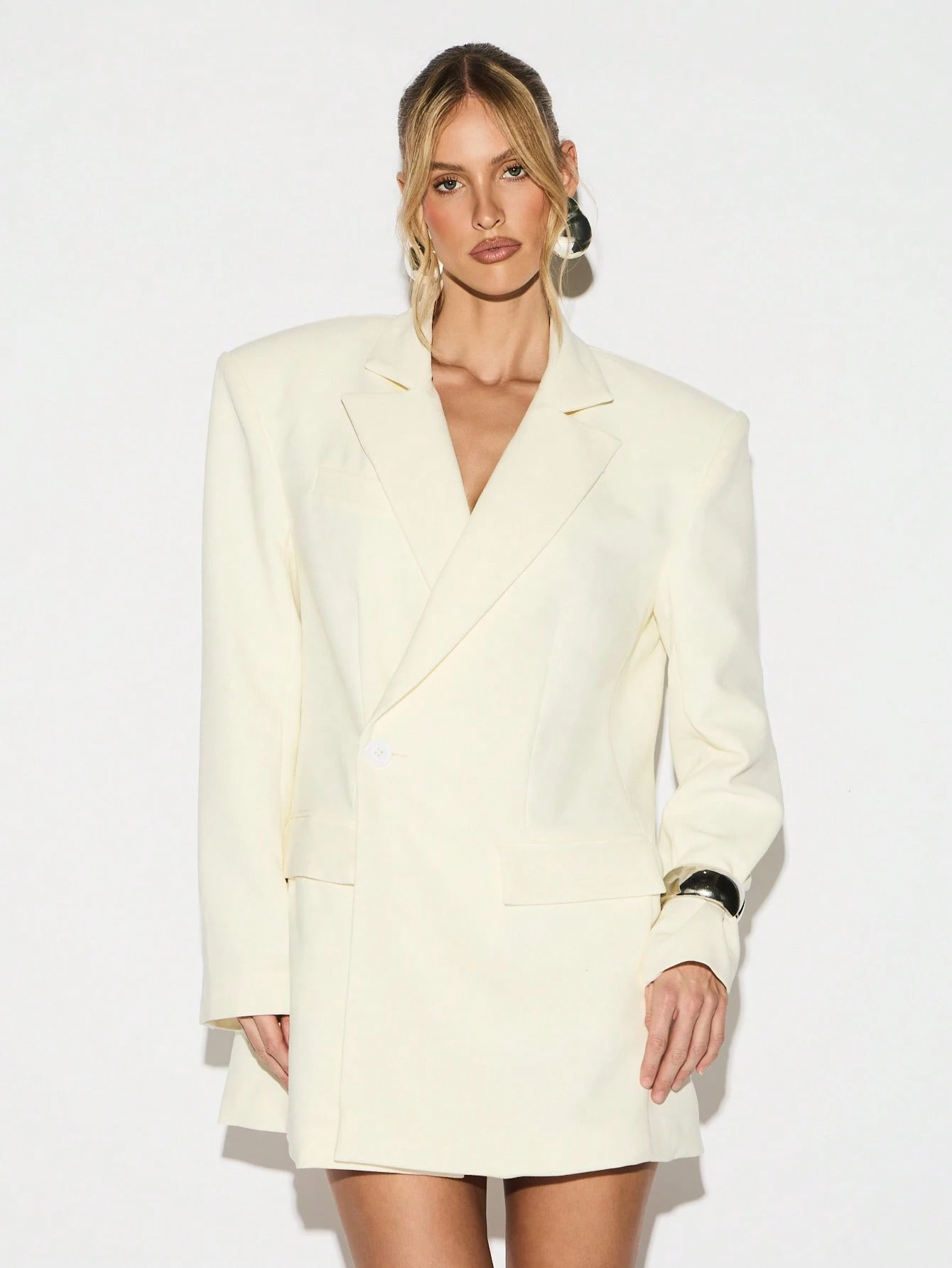 KIZN Double Breasted Wrap Front Blazer Dress