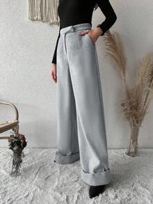 EURMUSE Slant Pocket Wide Leg Pants