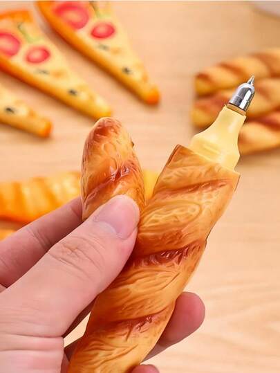 Zazumi 1支逼真披萨造型圆珠笔，新奇食物主题书写工具，创意搞怪礼物，适合学生、上班族、圣诞节、节日礼物，必备佳品