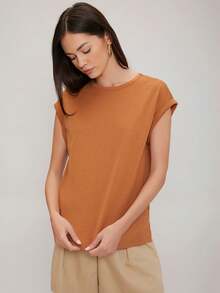 MOTF PREMIUM MODAL BATWING SLEEVE T-SHIRT - Orange - View 3
