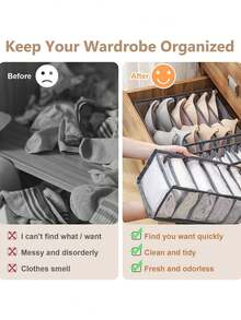 Caja de almacenamiento plegable y dividida, organizador de ropa interior para sostenes, bragas, calcetines, color aleatorio - Multicolor - Ver 6