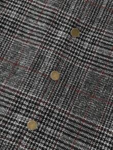 GlowEve CURVE Váy chữ A kẻ caro thanh lịch, giản dị, cỡ lớn cho nữ, mùa thu/đông - Rỉ Nâu - Xem 7