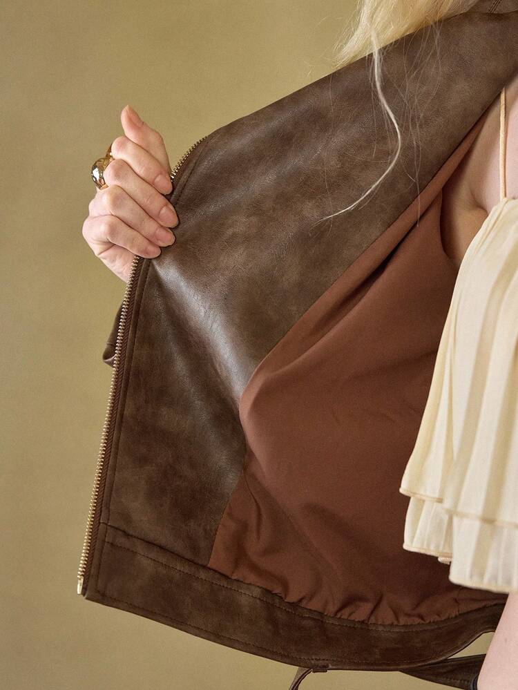 MOTF STUDIO WOMEN'S RIVET ZIPPER JACKET, AUTUMN/WINTER