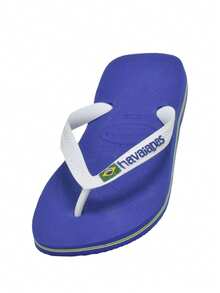 Havaianas Brasil Logo Unisex Flip Flops Marine Blue 4110850-2711 - RoyalBlue - View 3