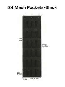 24/28 格网眼鞋袋，后门挂袋，节省空间收纳袋，布艺衣柜鞋袋，适用于小型企业主/商店/零售商，可用于装饰、节日装饰、房间装饰、家居装饰、卧室装饰、收纳袋、家居收纳、女士白色T恤、女士黑色裤子、女士冬装、连衣裙等。 - 灰色 - 查看 16