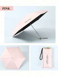 19厘米/7.5英寸迷你折叠伞：便携式防紫外线遮阳伞，带收纳袋，6根伞骨+加厚黑色涂层，防风防水，是夏季户外旅行的理想之选 - 彩色 - 查看 15