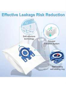 4/6/8/12 Pcs Efficiency Vacuum Cleaner Replacement Bag - Multicolor - View 2