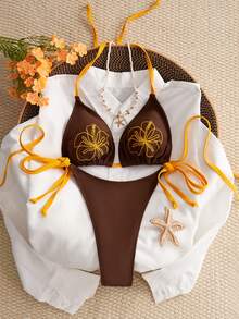 Swim Mod Bộ đồ bơi thêu hoa dành cho nữ, kỳ nghỉ & bãi biển - Nhiều màu - Xem 6