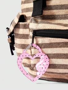 ROMWE Anime 3 zufällige Stile von süßen Windbögen, Musik-Noten-förmigen Schlüsselanhängern, Y2K-Stil Polka-Punkt-Liebes-Muster rosa Acryl-Platte Schlüsselanhänger, sehr geeignet zum Kombinieren mit Rucksäcken und als Dekorationen, schöne und hochwertige Accessoires.