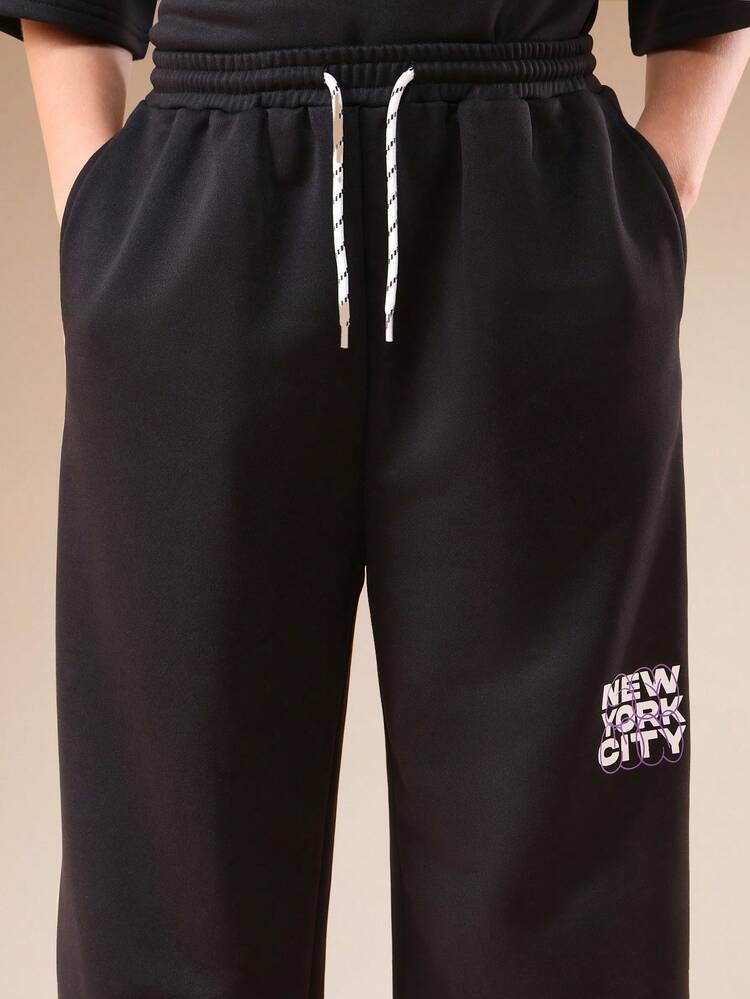 Oversized Tee With Wide Leg Joggers Set