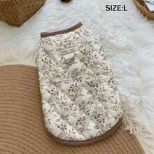 1 件套纱布宠物衣服，适合小型犬和猫，柔软保暖背心夹克，秋冬 - 咖啡棕 - 查看 6