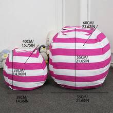 1 Paket Tas Penyimpanan Mainan Mewah Bergaris, Penutup Kursi Kapasitas Besar dengan Desain Pegangan, Bahan Poliester Berkualitas Tinggi, Tas Penyimpanan Selimut Multifungsi dengan Resleting, Tas Penyimpanan Mainan Mewah, Tas Sofa Bergaris, Tas Penyimpanan Selimut Kapasitas Besar dengan Resleting untuk Perjalanan, Tas Penyimpanan Mainan Multifungsi dari Kanvas, Perlengkapan Selimut dan Perjalanan, Kotak Penyimpanan untuk Mengatur Rumah - MultiWarna - View 2