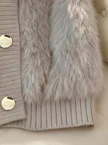 GlowEve Women's Mohair Knitted Cardigan Jacket, High-End Casual Outerwear For Autumn/Winter - Khaki - View 5