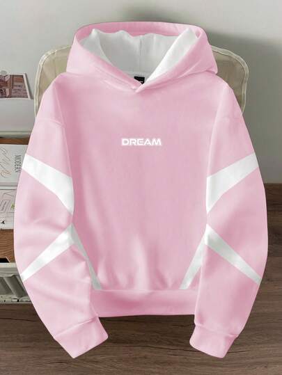 Manfinity Joysei 男士休闲撞色印花长袖连帽衫