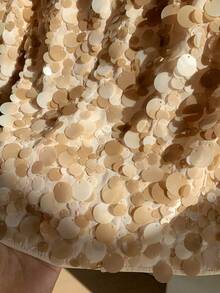 Comfortcana 女士渐变亮片半身裙，杏色 - 彩色 - 查看 6